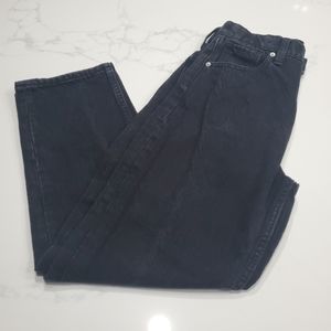 Old Navy high rise slouchy straight black jean